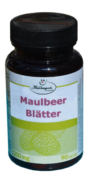 Maulbeerblätter Extrakt, 90 Tabl.,bremst Zuckeraufnahme, senkt Zuckerspiegel, bei anfänglichem Diabetes, zum Abnehmen,